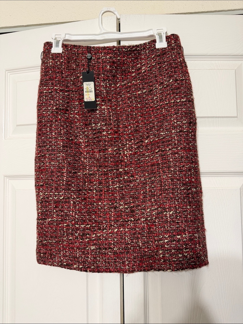 NWT Talbots petite tweet pencil skirt zipper closure size 4P